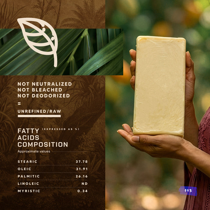 ETHERVA® Cocoa Butter / Unrefined & Raw / Not Deodorized / Hard Block / Natural Chocolate Aroma